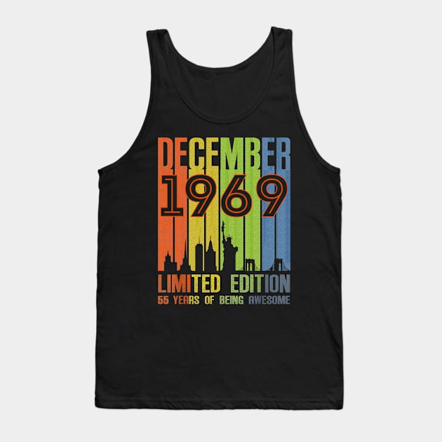 December 1969 55 Years Of Being Awesome Limited Edition Tank Top by nakaahikithuy